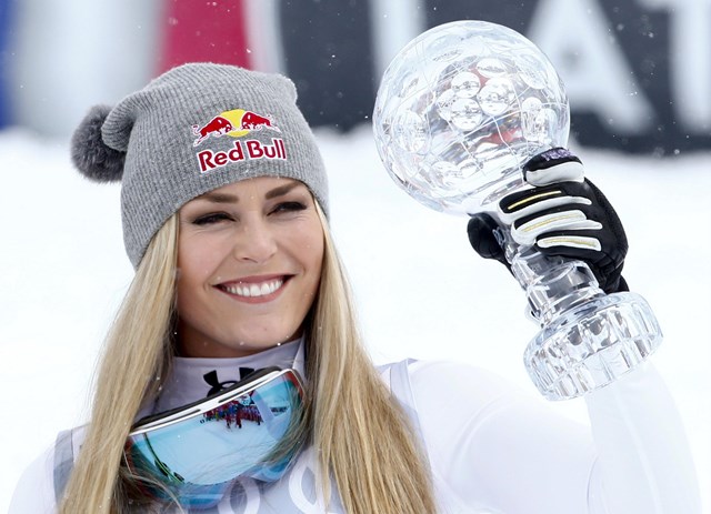 Smukaški mali kristalni globus za zmago v posebnem seštevku discipline je bil že predčasno oddan Američanki Lindsey Vonn.  | Foto: Reuters