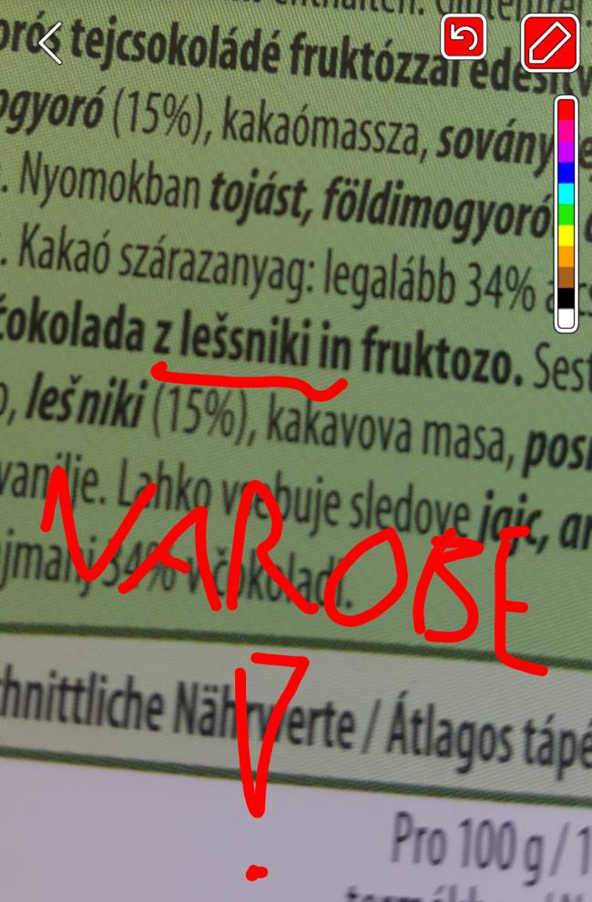 Pritisnite na svinčnik v zgornjem desnem kotu zaslona. Barvo spremenimo tako, da pogladimo paleto pod ikono svinčnika. | Foto: 