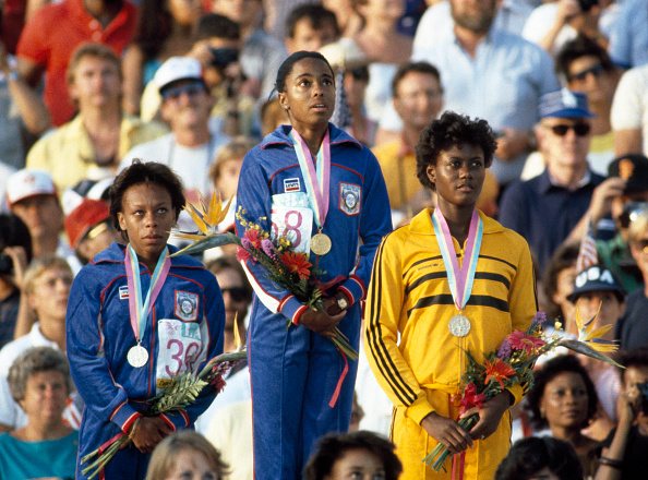 Leta 1984 na podelitvi medalj na OI v Los Angelesu. | Foto: 