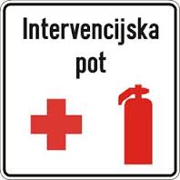 Obstoječi prometni znak za intervencijsko pot, ki pa ni primeren za avtoceste. | Foto: 