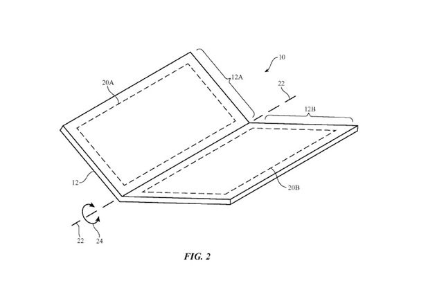 Tako naj bi bil videti preklopni iPhone. Foto: Patentlyapple.com | Foto: 