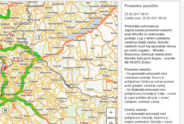 "Vozniki, ne pasite zijal," opozarja spletni portal promet.si. | Foto: 