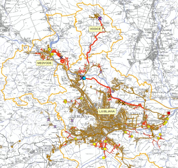 Načrt vodovod Ljubljana, Vodice, Medvode | Foto: 