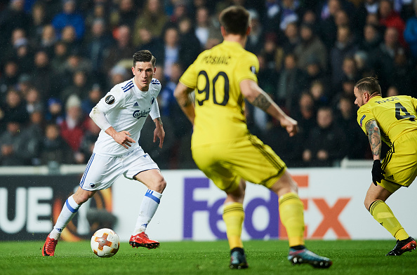 Benjamin Verbič bo na Danskem prezimil na šestem mestu. Köbenhavn za vodilnim Brondbyjem zaostaja kar 17 točk.  | Foto: Getty Images