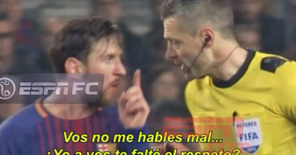 Lionel Messi Damir Skomina | Foto: Twitter - Voranc