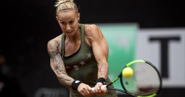 Polona Hercog je že devetič igrala na OP ZDA. | Foto: Twitter - Voranc