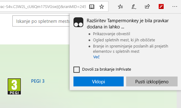 Tampermonkey, ki ga razvija nemški programer Jan Biniok, je z več kot desetimi milijoni tedenskih uporabnikov najbolj priljubljen program za upravljanje skript, ki spletnim brskalnikom (Firefox, Edge, Chrome, Safari, Opera) dodajo nove funkcije. Celotna koda programa je objavljena tudi na spletni strani Github (klikni za povezavo). | Foto: Matic Tomšič