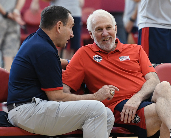 Gregg Popovich je na čelu ameriške reprezentance zamenjal Mika Krzyzewskega. | Foto: Getty Images