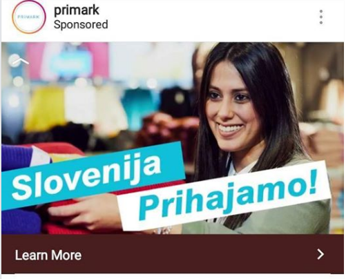 Primark išče nove sodelavce tudi prek družbenih omrežij. ''Primark zaposluje. Imamo 350 poslovalnic po vsej Evropi in ZDA, sedaj pa odpiramo prvo v Sloveniji... tu, v Ljubljani! Da bo to zgodba o uspehu, iščemo managerje oddelkov in vodjo visual merchandising tima. Izvedite več o tej vznemirljivi priložnosti,'' so zapisali pod objavo na družbenem profilu.  | Foto: Facebook