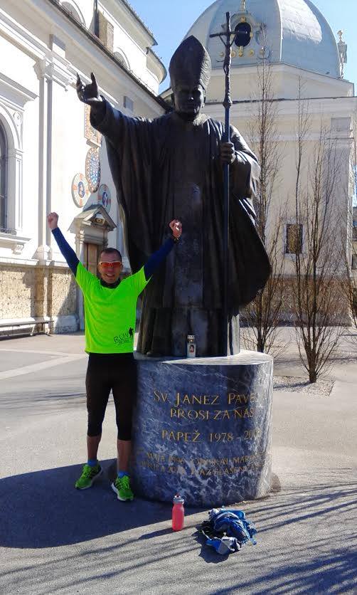 Trening za dušo od doma do Brezij in nazaj domov na Jesenice, kar je skupaj naneslo 50 kilometrov. | Foto: osebni arhiv/Lana Kokl