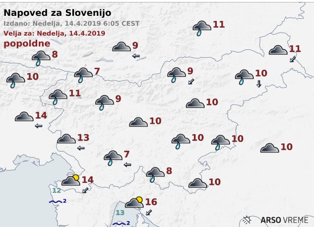 Vreme 14 april | Foto: Arso