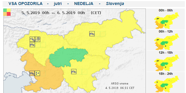 Vreme | Foto: ARSO/meteo.si