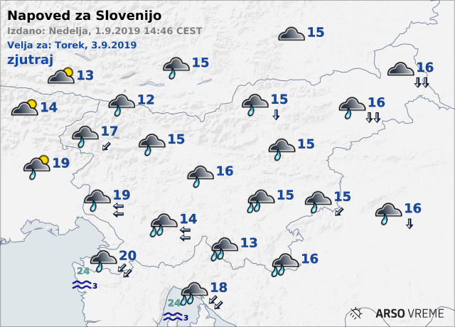 Vreme | Foto: Arso/meteo.si