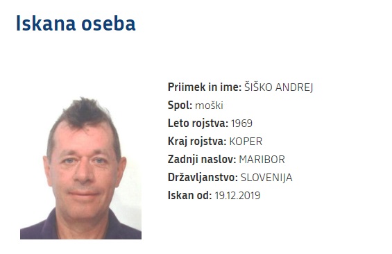 Tiralica za Andrejem Šiškom | Foto: Policija