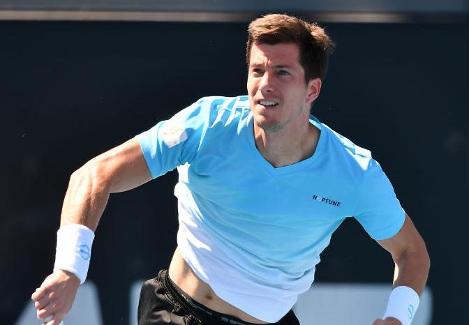 Aljaž Bedene bo proti Gulbisu igral drugič v karieri. | Foto: Gulliver/Getty Images