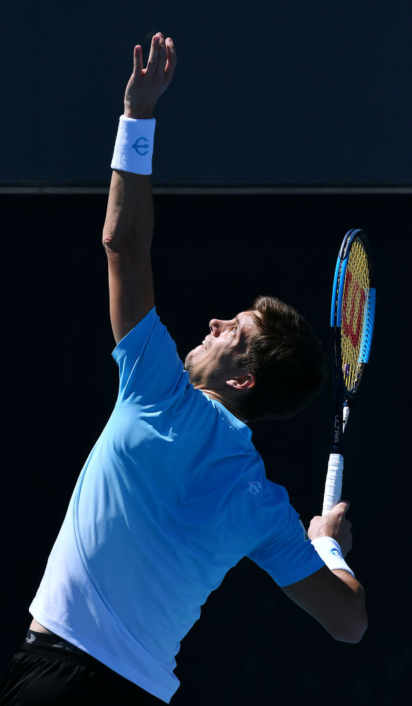 Aljaž Bedene je bil zadovoljen s svojim servisom. | Foto: Gulliver/Getty Images