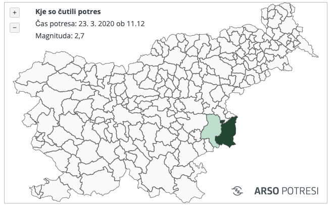 Potres ARSO | Foto: Arso