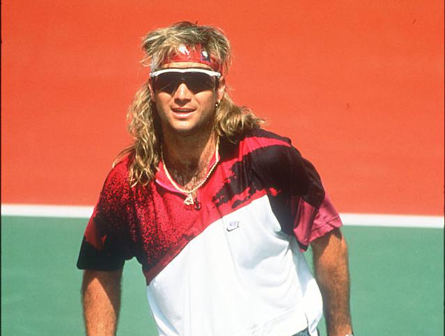 Andre Agassi je pozornost vzbujal s svojo podobo. | Foto: Gulliver/Getty Images