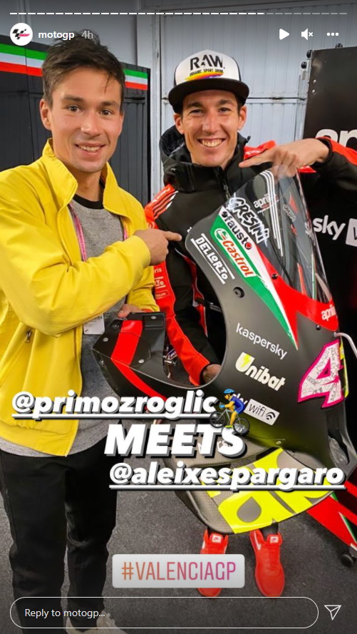 Primož Roglič - motoGP | Foto: Instagram/MotoGP