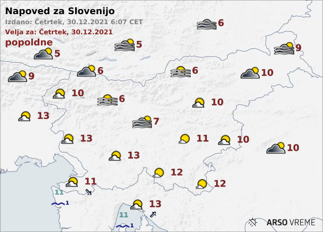 vreme | Foto: ARSO Meteo