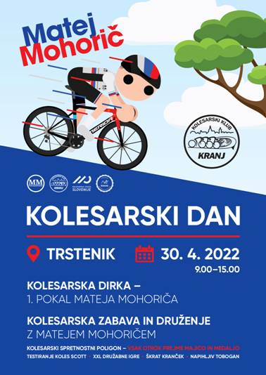 Kolesarski dan z Matejem Mohoričem - plakat | Foto: Kolesarski klub Kranj