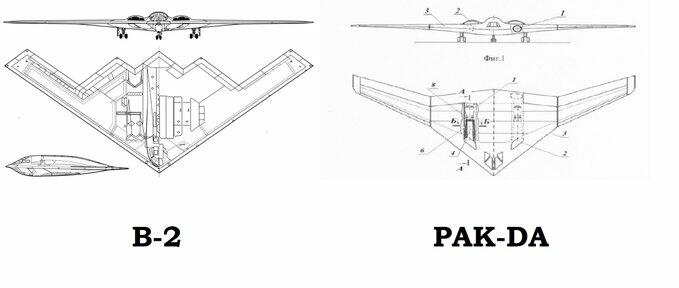 Primerjava bombnikov B-2 in PAK DA | Foto: 