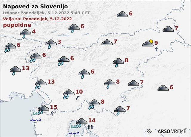 vreme | Foto: ARSO Meteo