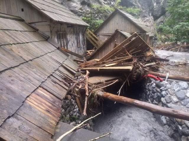 bolnica Franja, neurje 13072023 | Foto: ZBV NOB Brežice / Facebook