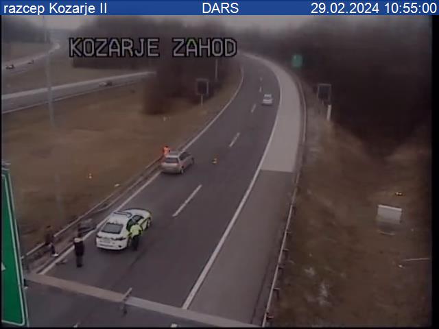 A2/E61, Ljubljana - zahodna obvoznica, razcep Kozarje II, vrtljiva kamera. | Foto: DARS