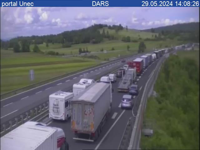 A1/E61/E70, Ljubljana - Koper, portal Unec, pogled proti Ljubljani. | Foto: DARS