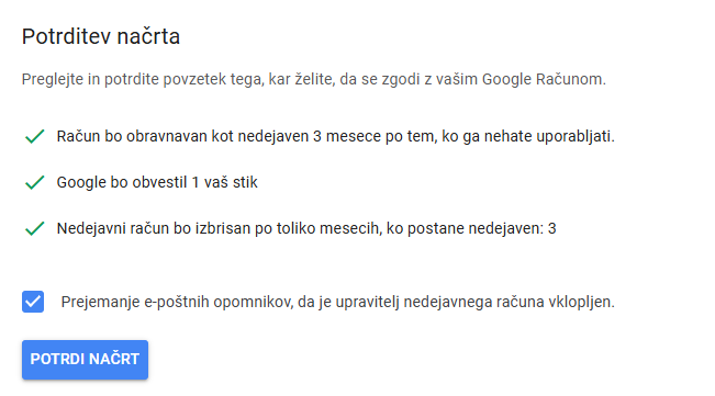 Google | Foto: Posnetek  zaslona