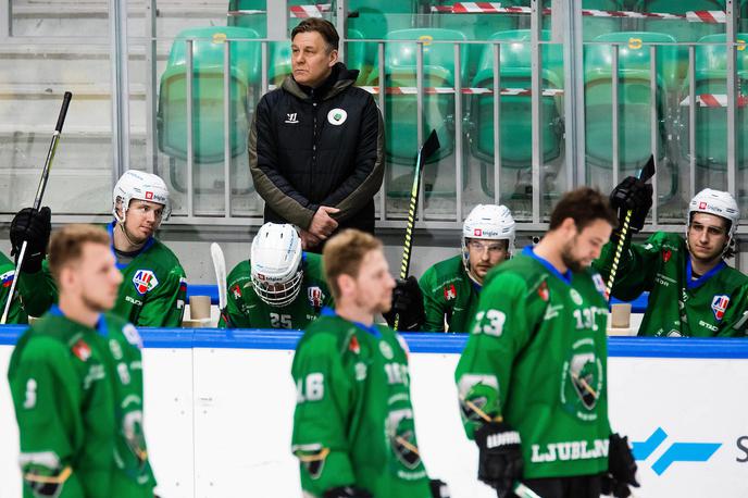 HK Olimpija HDD Jesenice 3. marec 2021 Raimo Summanen | Hokejisti HK SŽ Olimpija so si krog pred koncem rednega dela Alpske lige zagotovili prvo mesto. | Foto Grega Valančič/Sportida