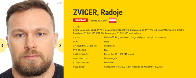 Radoje Zvicer, Kavaški klan | Foto: Europol