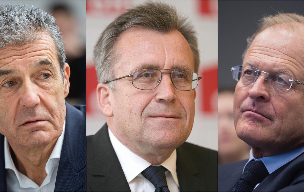 Stojan Petrič, Stanko Polanič, Janez Škrabec | Foto STA