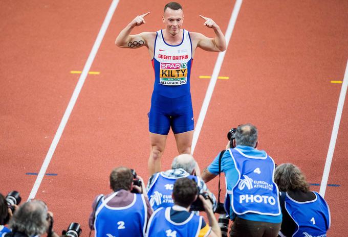 Richard Kilty je ubranil naslov v teku na 60 metrov. | Foto: Vid Ponikvar