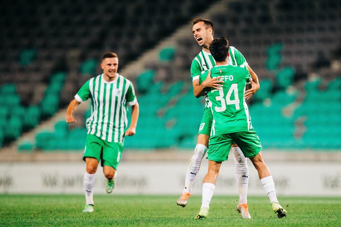 NK Olimpija ND Gorica | Mustafa Nukić se je na tekmi proti Gorici vpisal med strelce prvič v tej sezoni. Dosegel je dva zadetka in se na klubski lestvici že povzpel na prvo mesto. | Foto Siniša Kanižaj/Sportida