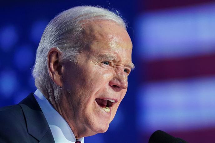 Joe Biden | "Zdaj ne moremo oditi. Putin stavi na to. Podpora temu zakonu pomeni, da se postavite po robu Putinu," je med drugim dejal Biden.  | Foto Reuters