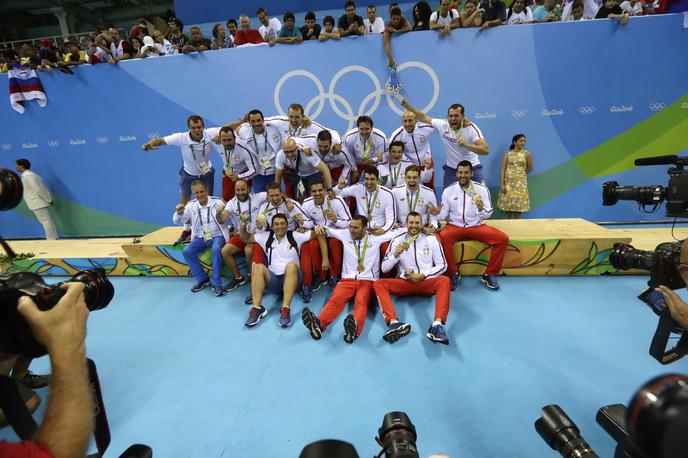 Srbija vaterpolo Rio 2016 | Pred petimi leti so srbski vaterpolisti del priprav pred OI opravili v Kranju in nato zasedli vrh. V Kranju so se pripravljali tudi letos ... | Foto Guliverimage