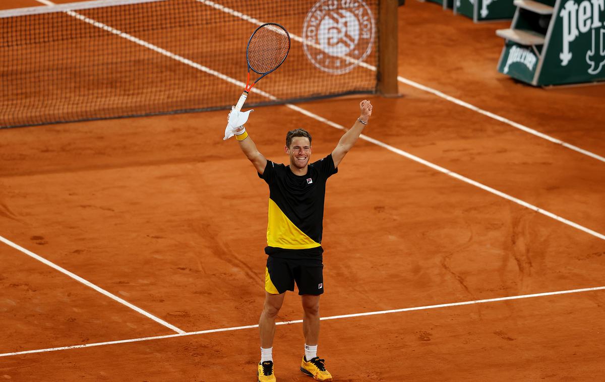 Diego Schwartzman | Diego Schwartzman je priredil prijetno presenečenje in izločil enega od glavnih favoritov za končno zmago Dominica Thiema. | Foto Getty Images