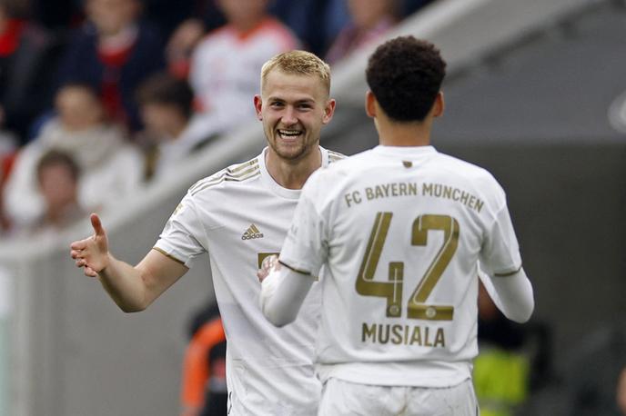 Bayern | Zadetek za Bayern je dosegel Matthijs de Ligt, podajo pa je prispeval Jamal Musiala. | Foto Reuters