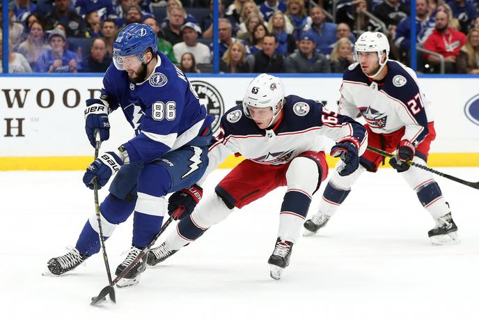 Tampa Bay, Columbus, NHL | Najboljše moštvo rednega dela Tampa se je opelko na domačem ledu proti Columbusu. | Foto Reuters