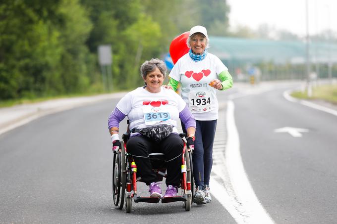 Za polmaratonsko razdaljo se je odločila tudi 85-letna Kazimira Lužnik.  | Foto: Mediaspeed