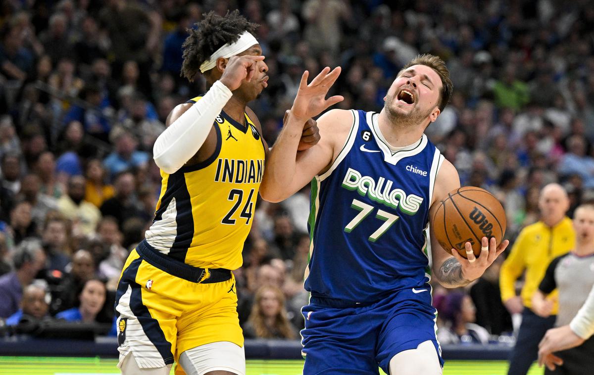 Luka Dončić Dallas Mavericks | Luka Dončić je na svoj 24. rojstni dan dosegel 39 točk, devet skokov in šest asistenc. | Foto Reuters