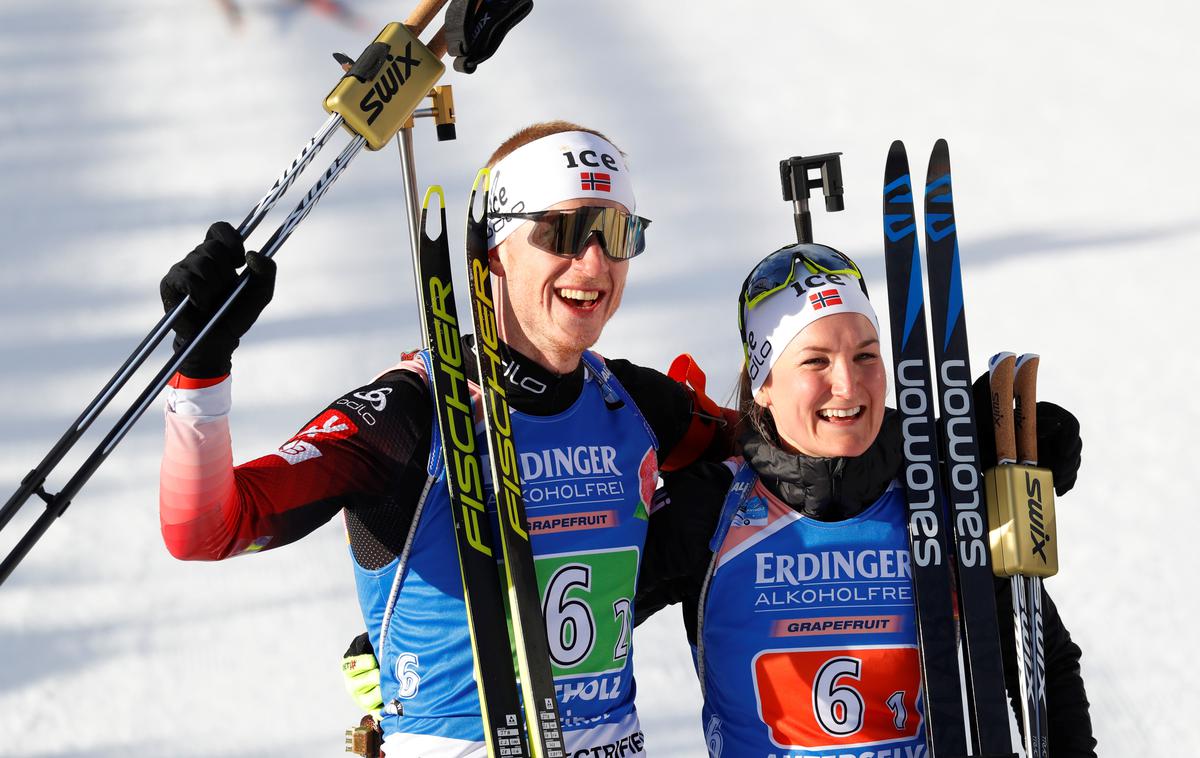 Johannes Thingnes Boe, Marte Olsbu Roeiseland | Najhitrejša sta bila Johannes Thingnes Boe in Marte Olsbu Roeiseland. | Foto Reuters