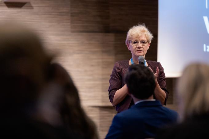 Nicola Bedlington je partnerica v podjetju Millwater partners in ena ključnih oseb, ki je pomagala zgraditi organizacijo Evropski forum bolnikov. Foto: Žiga Intihar | Foto: Mednarodni forum znanstvenoraziskovalnih farmacevtskih družb