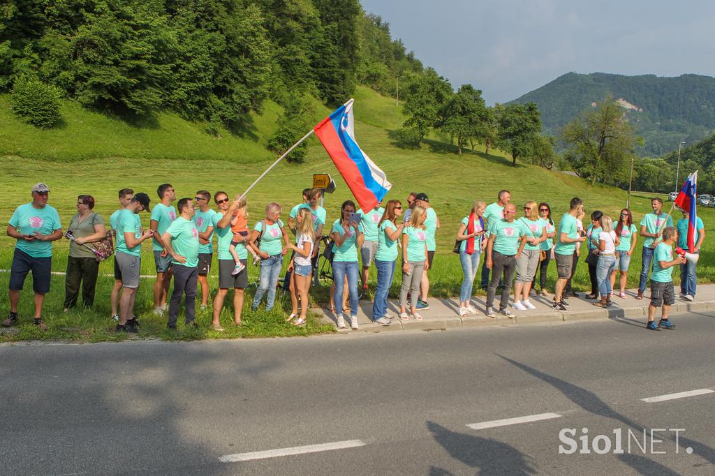 Sprejem za Primoža Rogliča v Zagorju