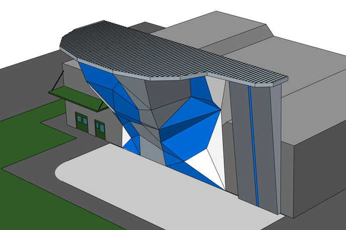 stena Koper nacionalni plezalni center | Okvirna podoba nacionalnega plezalnega centra v Kopru, kjer bi plezalci lahko na enem mestu trenirali vse tri plezalne discipline (hitrostno, težavnostno in balvansko plezanje).