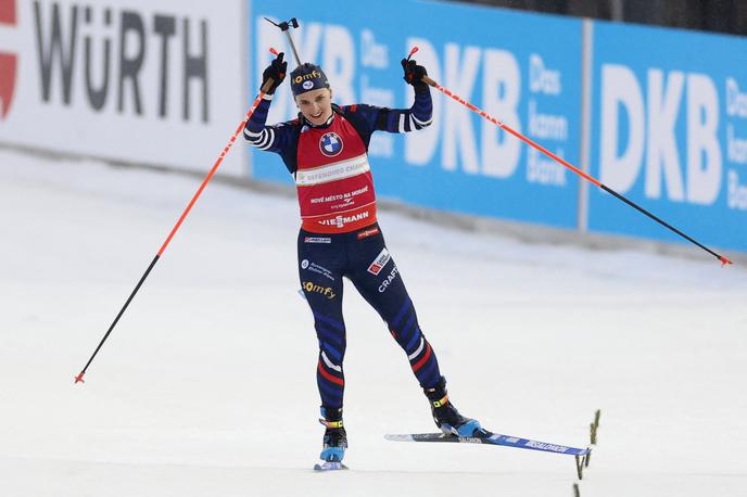 Julia Simon | Julia Simon je osvojila še tretje zlato odličje na prvenstvu v Novem Mestu. | Foto Reuters