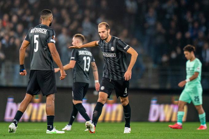 Jon Gorenc Stanković se bo s Sturmom meril proti italijanskemu velikanu Laziu, nekdanjemu evropskemu prvaku Feyenoordu, ki je v prejšnji sezoni igral finale konferenčne lige, in danskemu Midtjyllandu. | Foto: Guliverimage/Vladimir Fedorenko