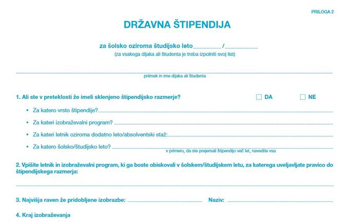 Vlogo za državno štipendijo dijaki in študenti oddajo na enotni vlogi za uveljavljanje pravic iz javnih sredstev. | Foto: zajem zaslona/Diamond villas resort